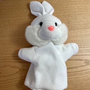 Plush Bunny Rabbit Hand Puppet White Four Star International Trading Co Toy 12"
